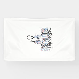 Banderoles Infirmière Mère Bébé Chemise à nœud floral Design_