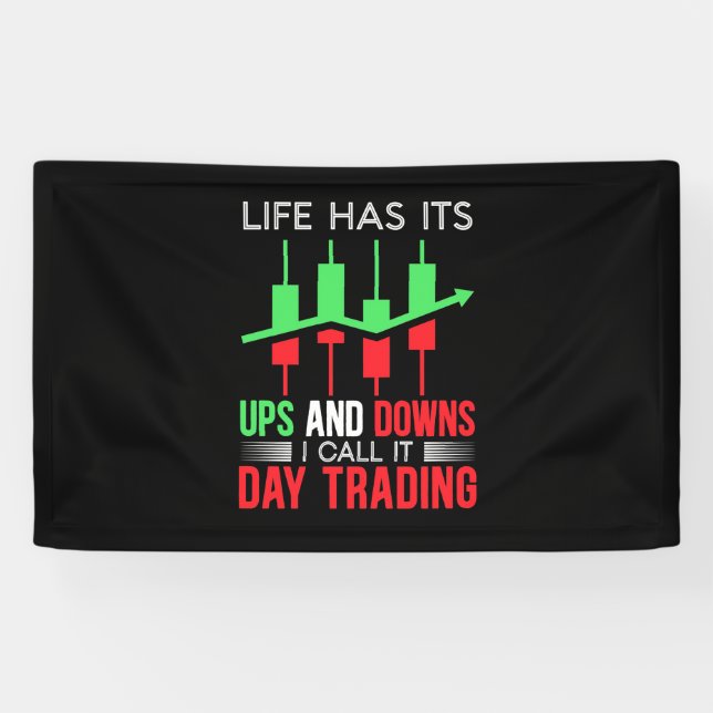 Banderoles Investisseur J'Appelle Ça Jour Trading (Horizontal)