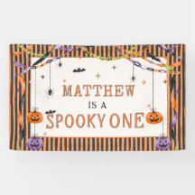 Invitation d'anniversaire 1ère année Halloween Fan