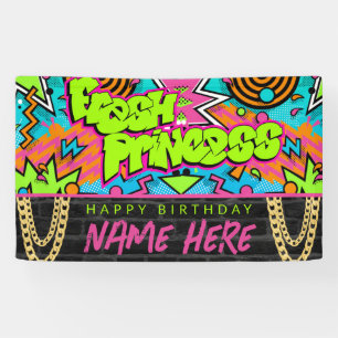 Banderoles Invitation d'anniversaire Fresh Princess des année