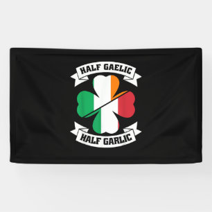 Banderoles Irlandais Italien Demi Gaelic Demi Garlic Saint Pa