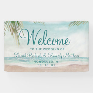 Banderoles Island Breeze Plage Peint Mariage de scène Bienven