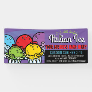 Banderoles Italien Water Ice Business/Party Personnalisable B