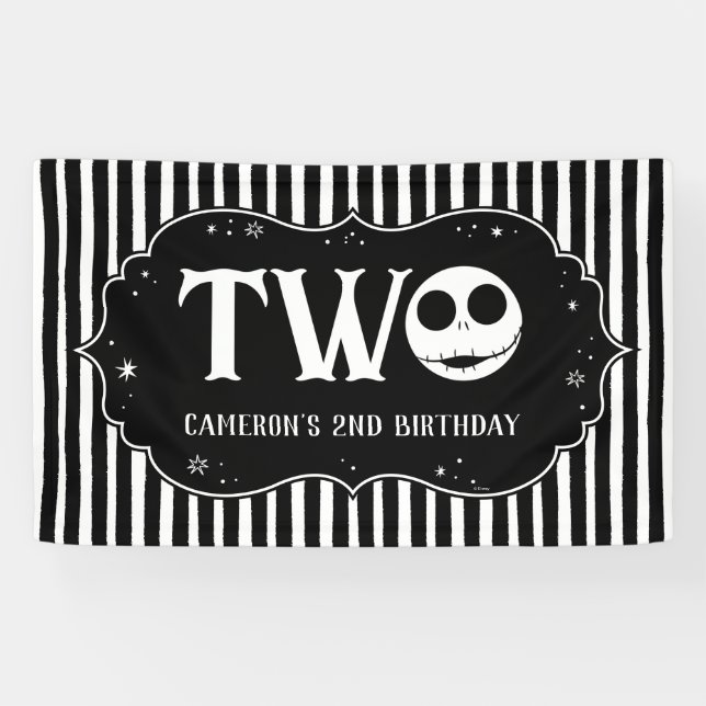 Banderoles Jack Skellington 2e anniversaire - DEUX (Horizontal)