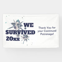 J'ai survécu à Blue Covid Virus Banner