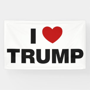 Banderoles J'aime Trump