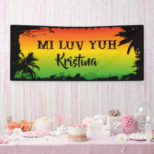 Banderoles Jamaican Love You Mariage Anniversaire Party