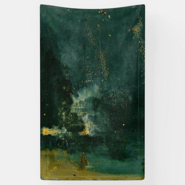 Banderoles James Whistler - Nocturne en noir et or (Vertical)