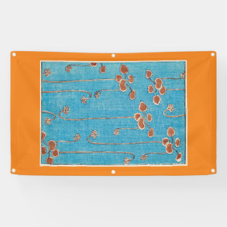Banderoles JAPANESE WOODBLOCK PRINT OF WATER LILIES ON Banner