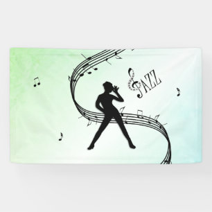 Banderoles Jazz Dance Green Music