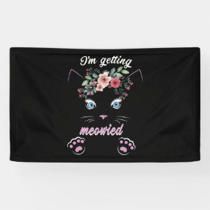 Banderoles Je deviens Meowied mignon Amoureux des chats