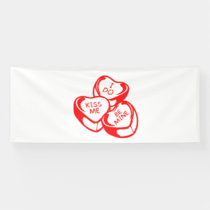 Banderoles Je M'Embrasse Sois Mienne Saint-Valentin 4x10 Viny