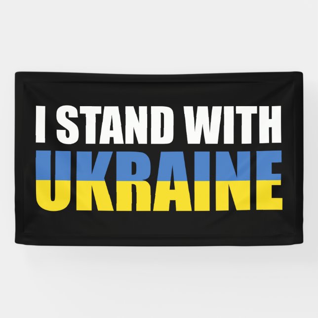 Banderoles Je Suis Avec L'Ukraine (Horizontal)