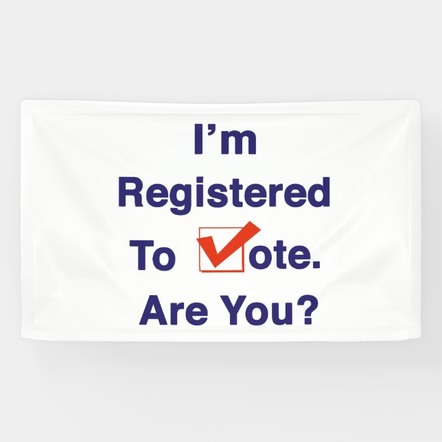 Banderoles Je suis inscrit au vote 2024 (Horizontal)