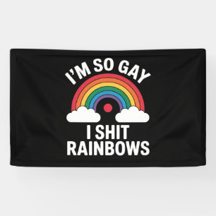 Banderoles Je Suis Tellement Gay Arc-en-Ciel Drôle LGBTQ Fier