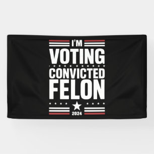 Banderoles Je Vote Pour Le Félin Condamné Pro Trump 2024