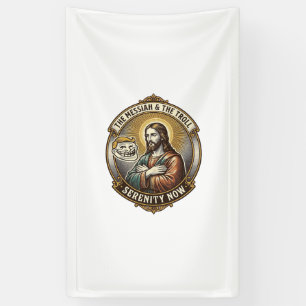 Banderoles Jésus Croisant les Bras Émoji Visage Troll Interne