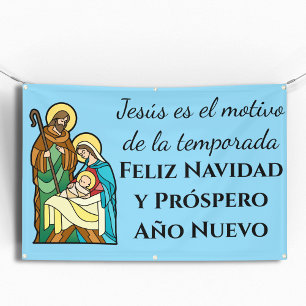 Banderoles Jésus de la Nativité espagnole est la Raison de No