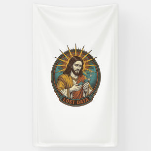 Banderoles Jésus Écrasé Clé USB Perte de Données Humour_1