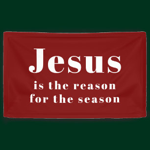 Banderoles Jésus est la raison de la saison de Noël rouge