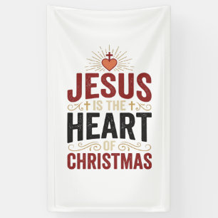 Banderoles Jésus est le cœur du T-shirt vintage de Noël
