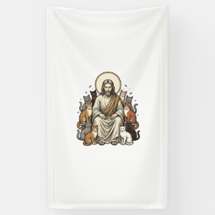 Banderoles Jésus et Chats Vintage