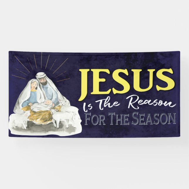 Banderoles Jesus Is The Reason Nativity Christmas  Church (Horizontal)