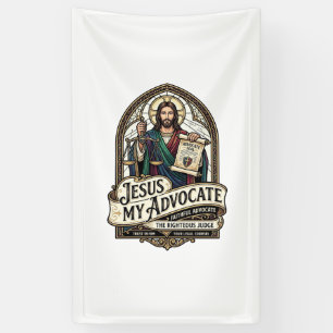 Banderoles Jésus Mon Avocat Jésus Avocat du Tribunal Christi