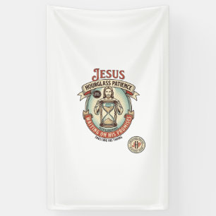 Banderoles Jésus Sablier Patience Jésus Sablier Patience