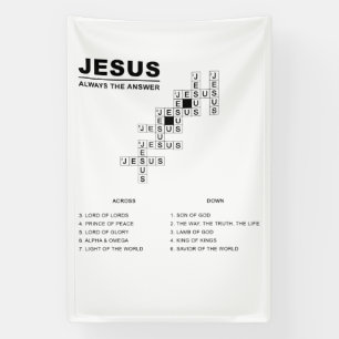 Banderoles Jésus, Toujours La Réponse Crossword Foi Chrétienn