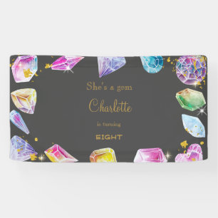 Banderoles Jeu d'anniversaire Cristaux Jeu de Fête de fille d