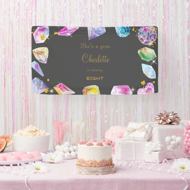 Banderoles Jeu d'anniversaire Cristaux Jeu de Fête de fille d (Fête)