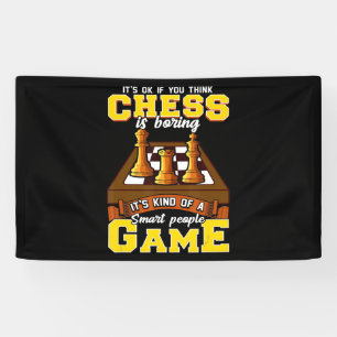 Banderoles jeu d'échecs gens intelligents drôle joueur d'éche