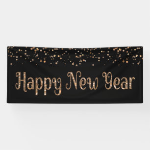 Banderoles JEUX CONFET D'Or En Cuivre DU NOUVEL AN