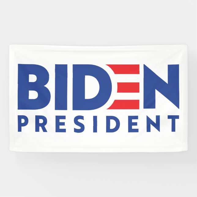 Banderoles Joe Biden 2020 Biden pour le président (Horizontal)