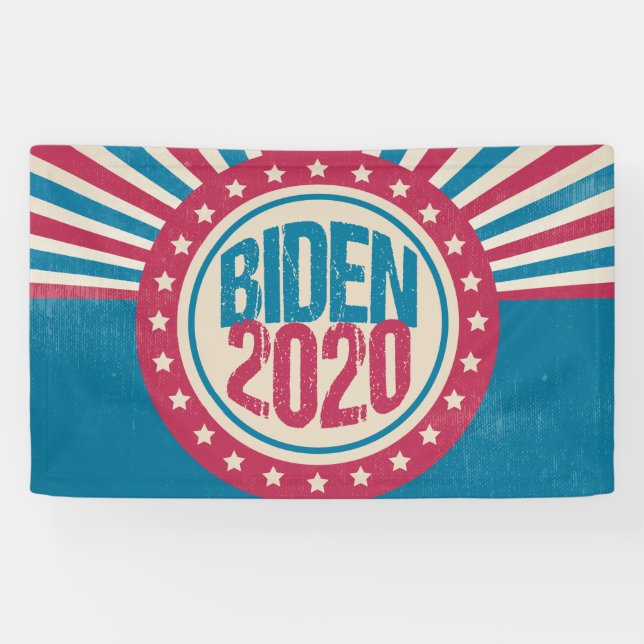 Banderoles Joe Biden 2020 Rétro Politique (Horizontal)