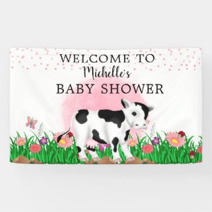 Banderoles Joli Baby shower Floral Rose Rose