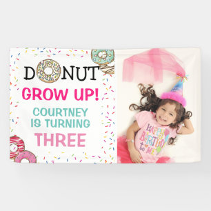 Banderoles Joli Gâteau Grow Up Photo Anniversaire