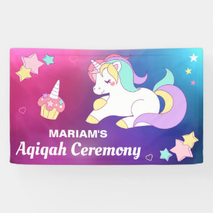 Banderoles Joli Licorne Magique Aqiqah