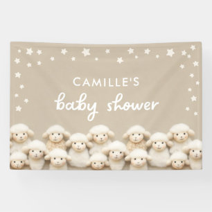 Banderoles Joli petit Baby shower d'agneau