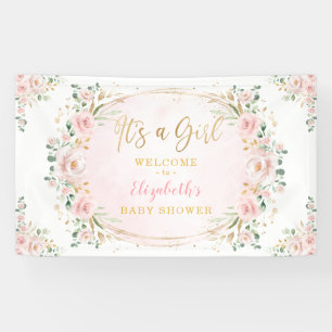 Banderoles Jolie aquarelle Blush Floral Baby Girl Douche