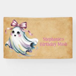 Banderoles Jolie Aquarelle Fille Fantôme Anniversaire Mash