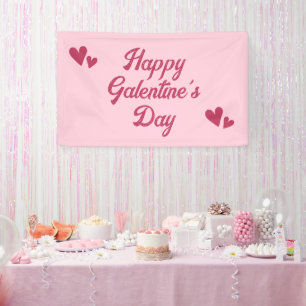 Banderoles Jolie fête de la Saint-Valentin rose pour les copi