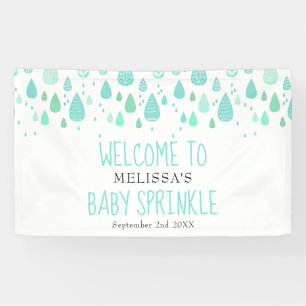 Banderoles Jolie Raindrops Bébé Sprinkle / Douche Bienvenue