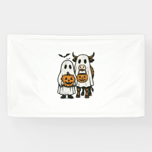 Banderoles Jolie vache des Highlands fantôme d'automne Hallow