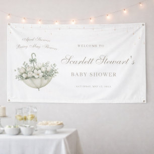 Banderoles Jolies averses d'avril Fleurs de mai Baby Shower B
