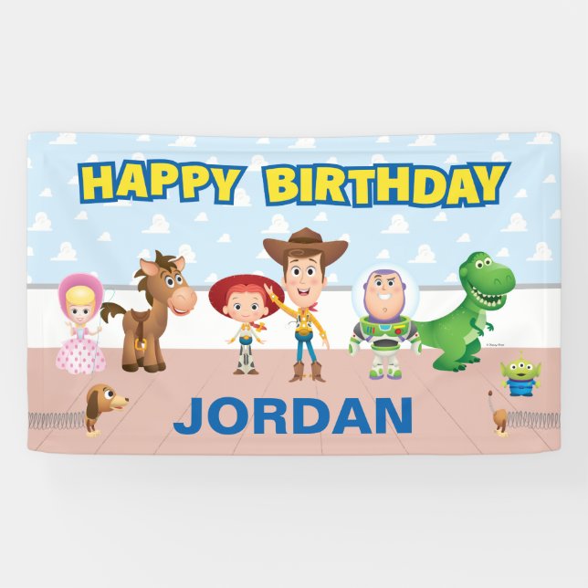 Banderoles Jouet Story Caractère Anniversaire (Horizontal)