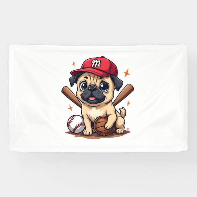 Banderoles Joueur de baseball entraîneur Carlin Amoureux des  (Horizontal)