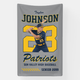 Banderoles Joueur de baseball Maillot personnalisé Photo Numé