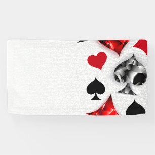 Banderoles Joueur de poker Joueur de cartes de jouer costumes